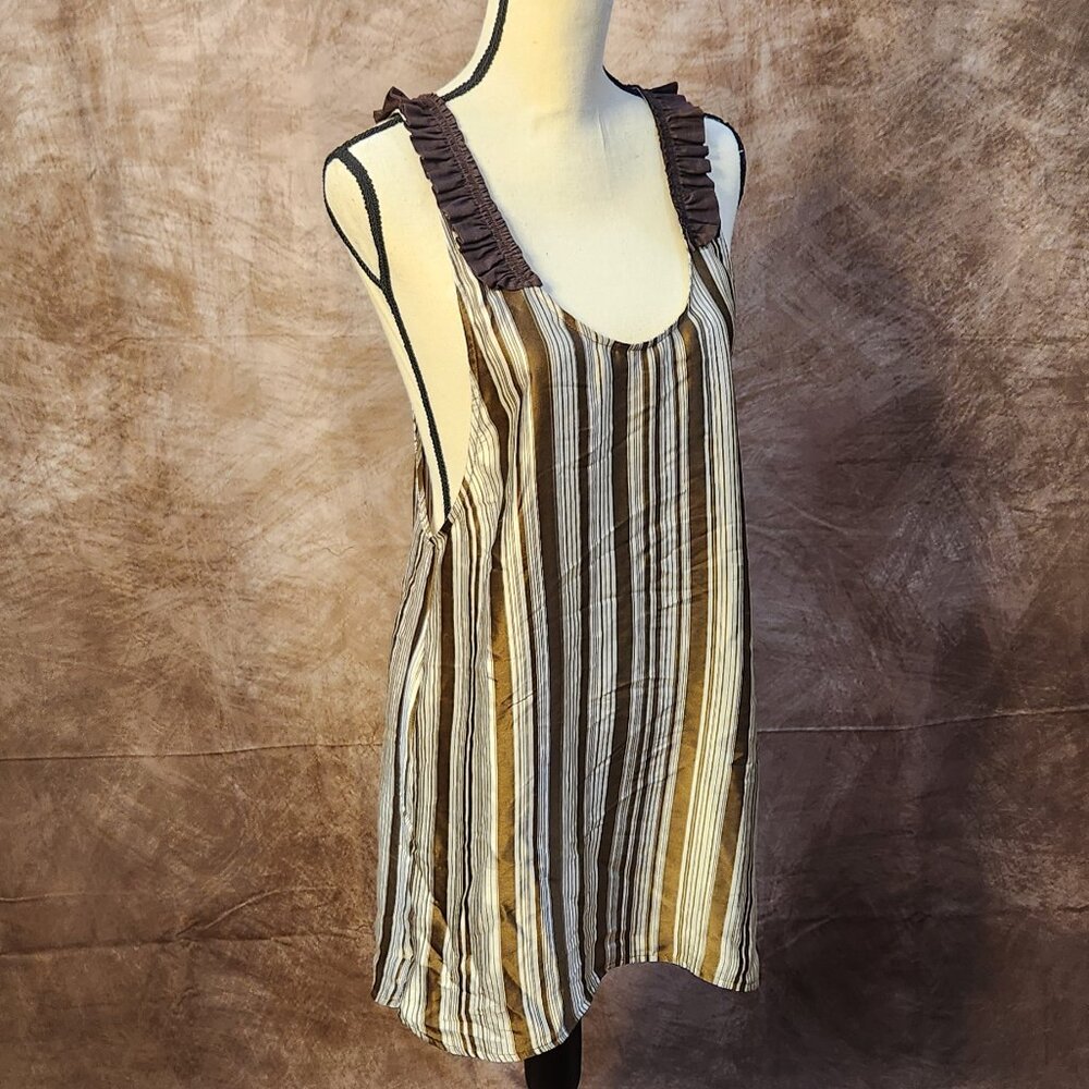 Karen Zambos Vintage Couture Silk Striped Dress – Size 4